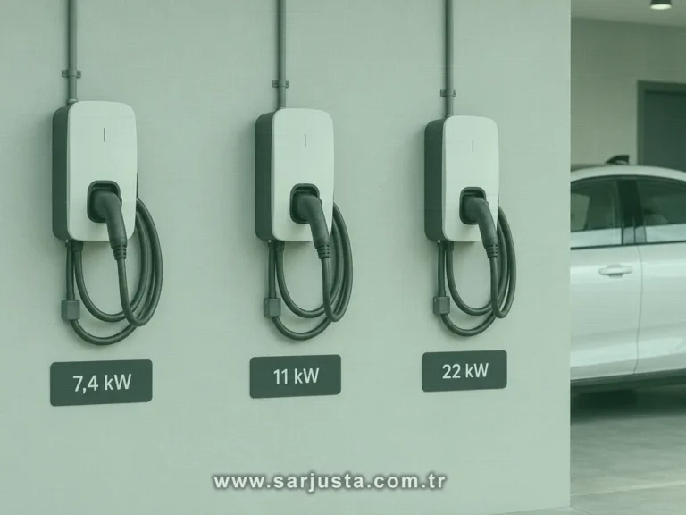 Ev kullanımı için 7,4 kW, 11 kW ve 22 kW wallbox seçenekleri