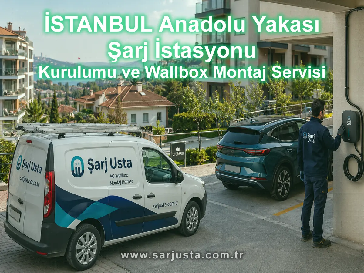 İstanbul Anadolu Yakası’nda Şarj Usta servis aracıyla AC wallbox kurulumu
