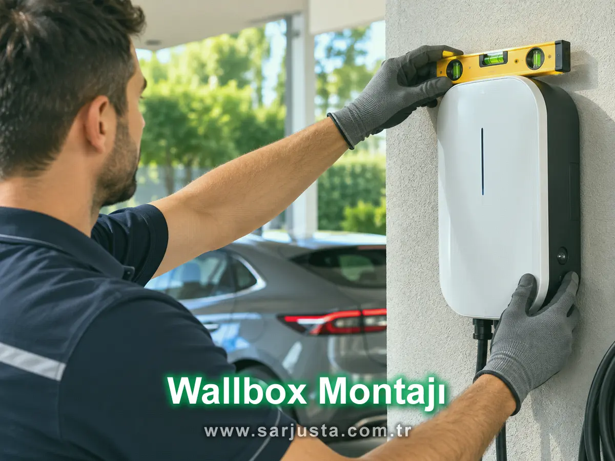 Elektrikli araç AC wallbox şarj cihazı montajı